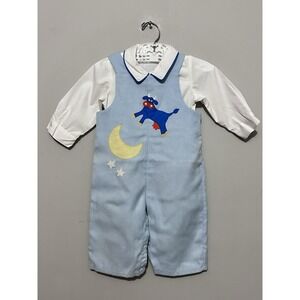 Vintage Betti Terrell‎ by Johnston Cow Jumped Over the Moon Romper 9-12 Mo